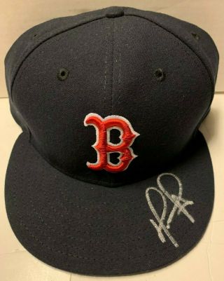 2016 David Ortiz Autographed Game Worn Boston Red Sox Hat Final Season Fanatics
