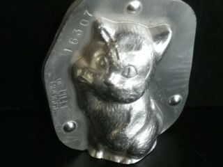 Professional,  Vintage Metal Chocolate Mold,  Small Cat