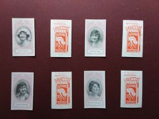 Actresses Mauve Surround Issued 1916 By Wills Scissors Set 30