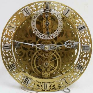 Antique English Skeletonised 8 Day Precision Regulator Longcase Clock Movement