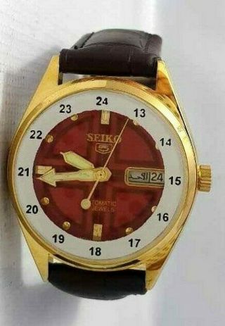Vintage Seiko Automatic 17 Jewels 6309 Day Date Japan Made Men`s Watch Run