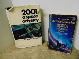 2001 A Space Odyssey Arthur C.  Clarke — First Ed Hardcover & 2010 Odyssey Two