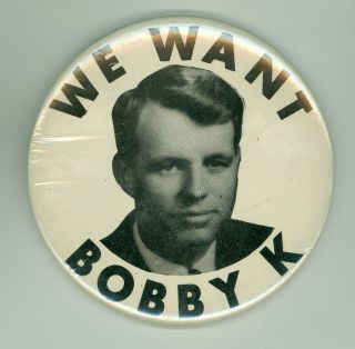Vintage 1964 York Us Senator Robert Kennedy Campaign Pinback Button Rfk - 1015