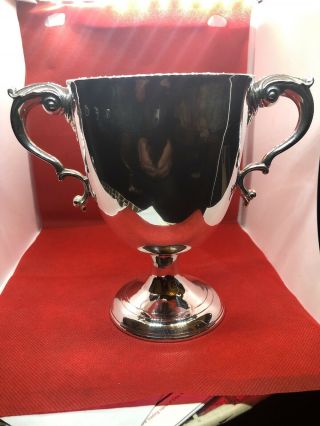 Large Rare Heavy Irish Antique Dublin 1786 Solid Sterling Silver Trophy Goblet