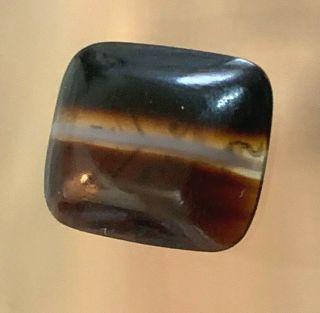 19TH CENTURY ANTIQUE BANDED AGATE INTAGLIO HARDSTONE SEAL COAT OF ARMS 1 2