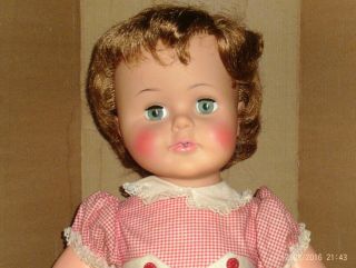 Vintage 23 In.  Soft Vinyl/ Plastic/ Jointed Ideal Toy Corp Doll - Kissy
