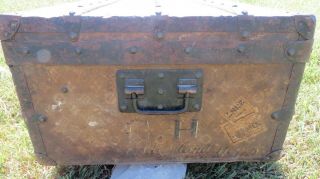 ANTIQUE LOUIS VUITTON HUMIDOR TRUNK WITH REMOVABLE INSERT CIRCA 1900 ' S 2