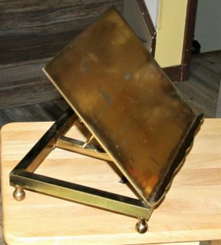 Antique Vintage Large Brass Bible Stand Solid 9lbs.
