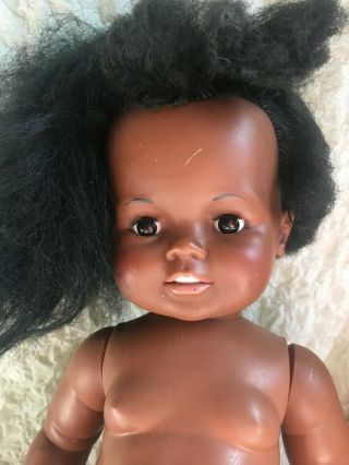 1972 - 1973 Ideal Chrissy African American Black Baby Doll 23 Inches Grow Hair