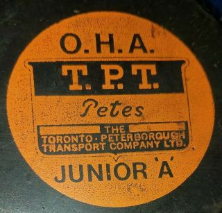 Oha Tpt Rarest Petes Toronto Peterborough Puck 1970 - 71 Vintage