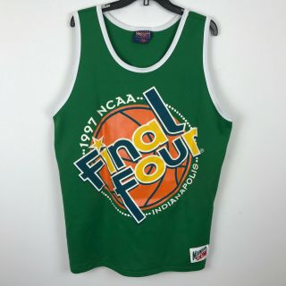 Vtg 1997 Green Final Four Basketball Jersey Mt Dew Patch Indianapolis In Men Xl