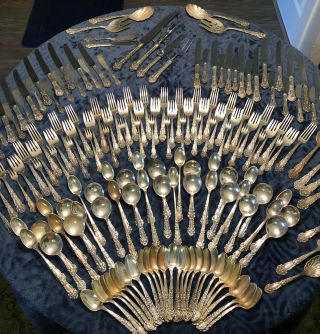 French Renaissance By Reed & Barton Sterling Silver Flatware Massive Set 167p