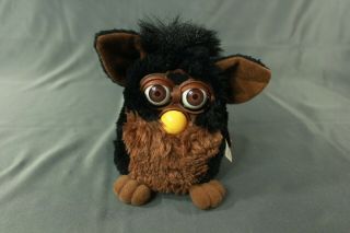 Vintage 1999 Tiger Electronics Furby Black Brown With Tag