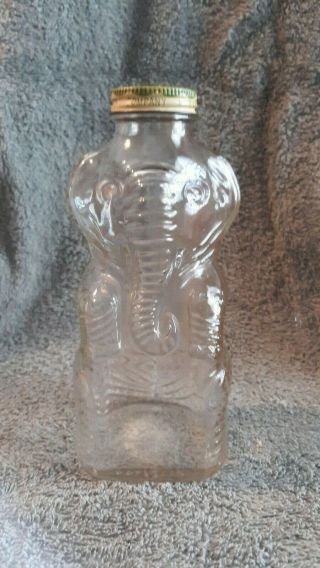 Vintage Grapette Glass Elephant Bottle Bank
