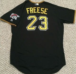 Freese Size 50 23 2018 Pittsburgh Pirates Game Jersey Alt Black Mlb Holo