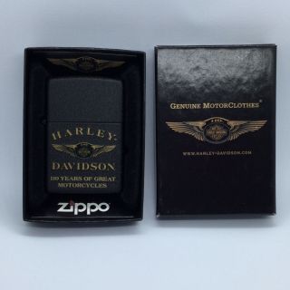 2012 Harley Davidson 110th Anniversary Black Matted Zippo Lighter