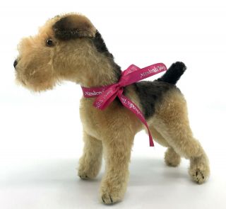 Steiff Terry Airedale Terrier Dog Mohair Plush 17cm 7in 1950s No Id Vintage