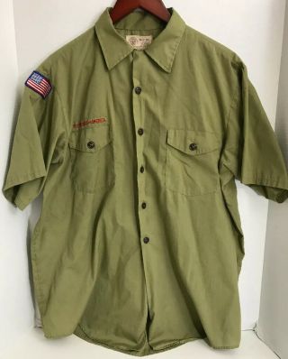 Vintage 60s Bsa Boy Scout Official Uniform Adult Size Shirt Xl Extra Large