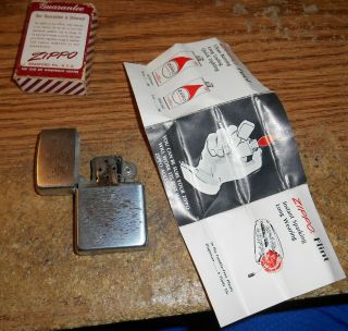 LATE 1940s/EARLY 1950s ZIPPO FULL SIZE LIGHTER/WITH BOX 3