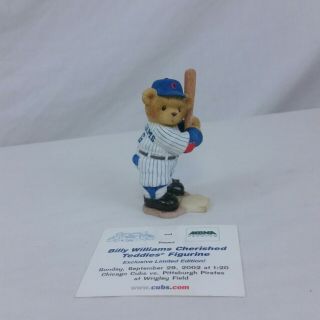 The Cherished Teddies Figurine Billy Williams Chicago Cubs 2002 Bear Mlb Limited