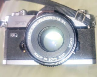 Vintage Canon Ftb Ql 35mm Slr Film Camera W/ Fd F1.  8 50mm Sc Lens