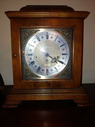 Vintage Hamilton Mantle Clock Key Wind Chiming Shelf Heavy