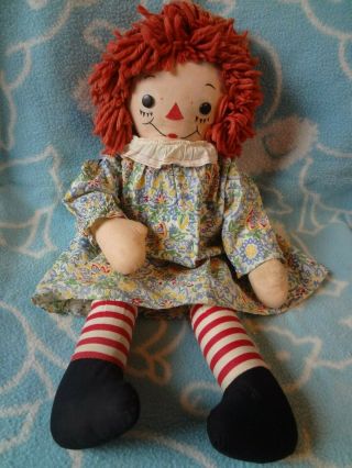 Vintage Georgene Silsby Raggedy Ann Doll W/ Tag