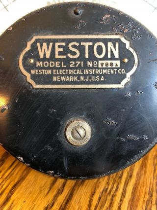 Vintage Weston Electrical Meter Model 271 Milliamp Meter. 2