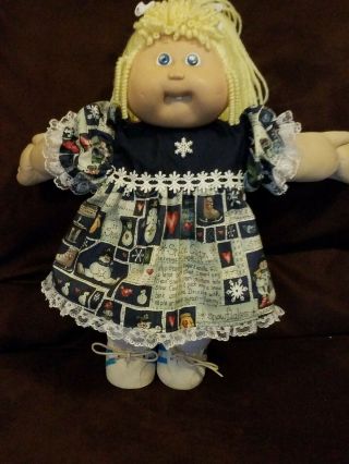 Vintage Cabbage Patch Doll Blue Eyes Single Pony Reroot