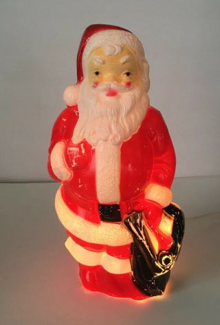 Vintage 1968 Empire Santa Claus Blow Mold 13 " Christmas Figure Light Up