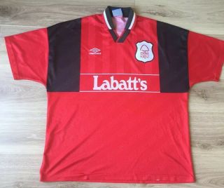 Nottingham Forest Shirt Vintage 1994 - 1995 - 1996 Umbro Home Kit.