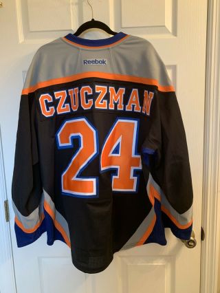 Kevin Czuczman Game Worn York Islanders Jersey Black Alt Wbs Penguins