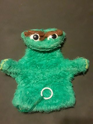 Vintage Jim Henson Muppet Puppet Oscar The Grouch Sesame Street Clapping