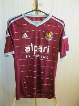 West Ham United 2014/2015 Home Size M Adidas Football Shirt Jersey Soccer Maglia