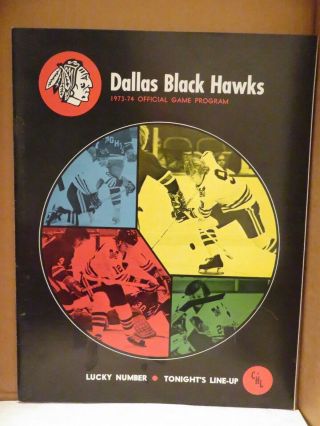 Dallas Black Hawks Vs.  Oklahoma City Blazers Hockey Program December 8,  1973