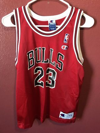 Michael Jordan Chicago Bulls Champion Jersey Youth L 14 - 16