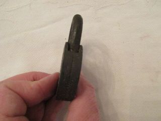 Vintage Antique Cast Iron Saturn US Padlock (No Key) 3