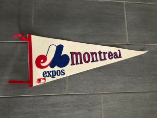 Vintage 1970`s Mlb Montreal Expos Full Size Pennant