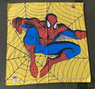 Vintage 1993 Marvel Band A Roos Spiderman Bandanna Vol1 No 8 Handkerchief Comic