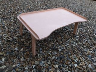 Vintage Wooden Folding Breakfast/ Bed Tray Table Circa 1950s 1960s Pink