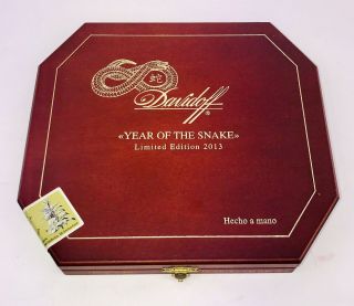 Davidoff Year Of The Snake Limited Edition 2013 Hecho A Mano Cigar Box