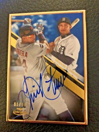 2019 Topps Gold Label Miguel Cabrera Framed Auto Signed 1/10 Gla - Mca Tigers