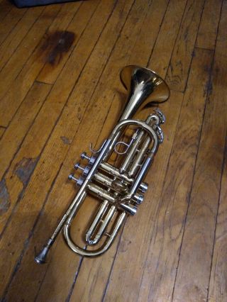 Vintage Conn Director Cornet With Mouthpiece And Case
