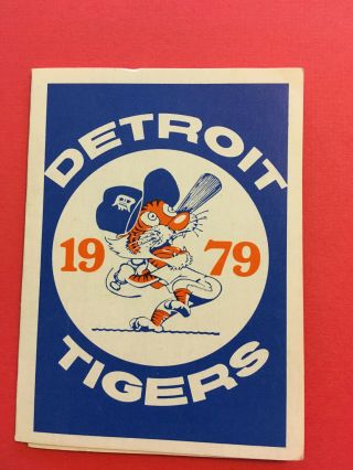 1979 Detroit Tigers Baseball Pocket Schedule Vintage Tigers Stadium Marathon