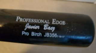 Javier Baez Chicago Cubs Game Baseball Bat Uncracked Shows Great Use