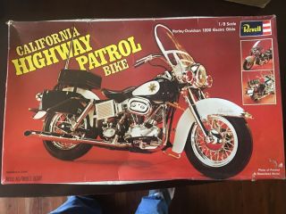 Vintage 1976 Revell “california Highway Patrol Bike” 1/8 Scale Model Kit