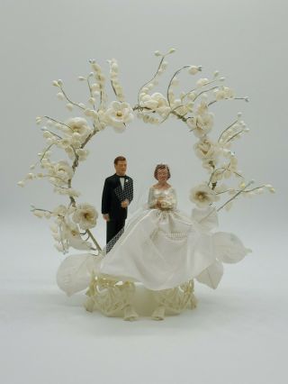 Vintage Hartland Plastics Co Wedding Cake Topper - Bride And Groom