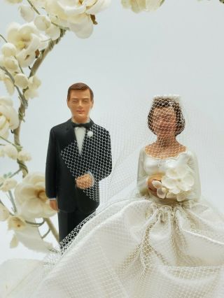 Vintage Hartland Plastics Co Wedding Cake Topper - Bride and Groom 2