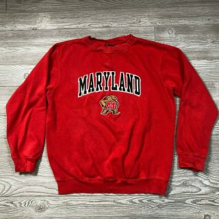 Vtg University Of Maryland Sweatshirt Men 