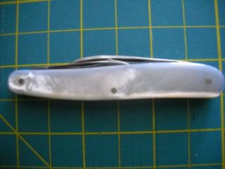Old Antique York Knife Co 3 Bld Pearl Pocket Knife